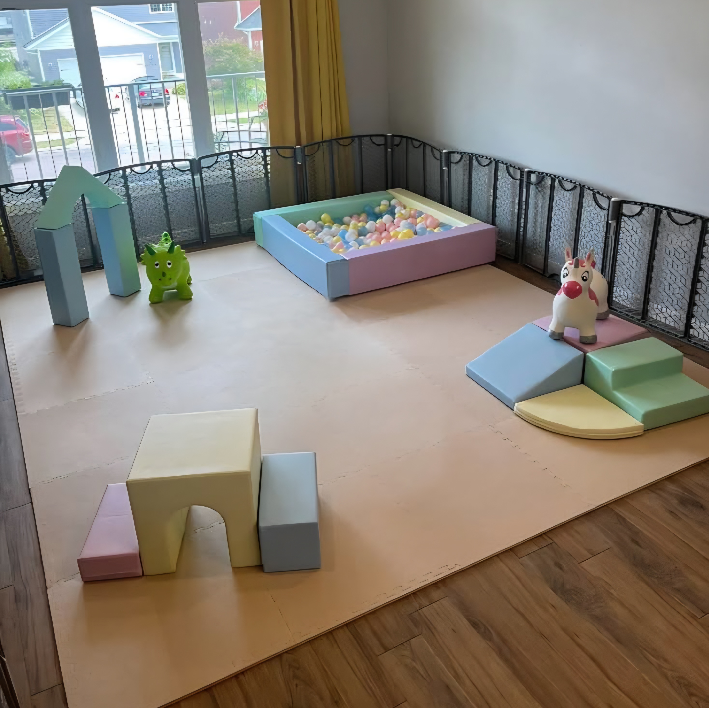 Farm-themed softplay set for kids